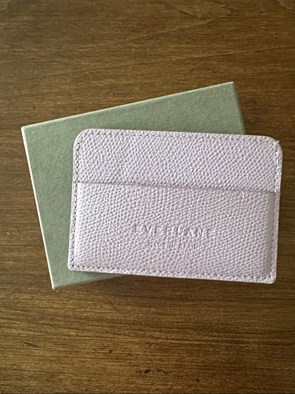 Everlane Lavender Leather Card Holder